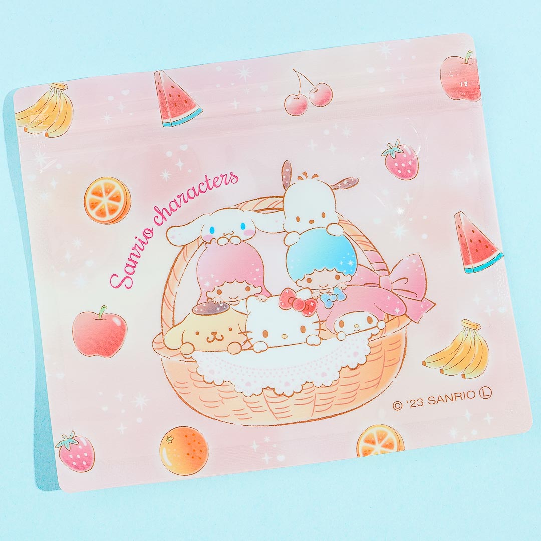 Sanrio Characters Fruit Mix A7 Zip Bag Set - 6 pcs