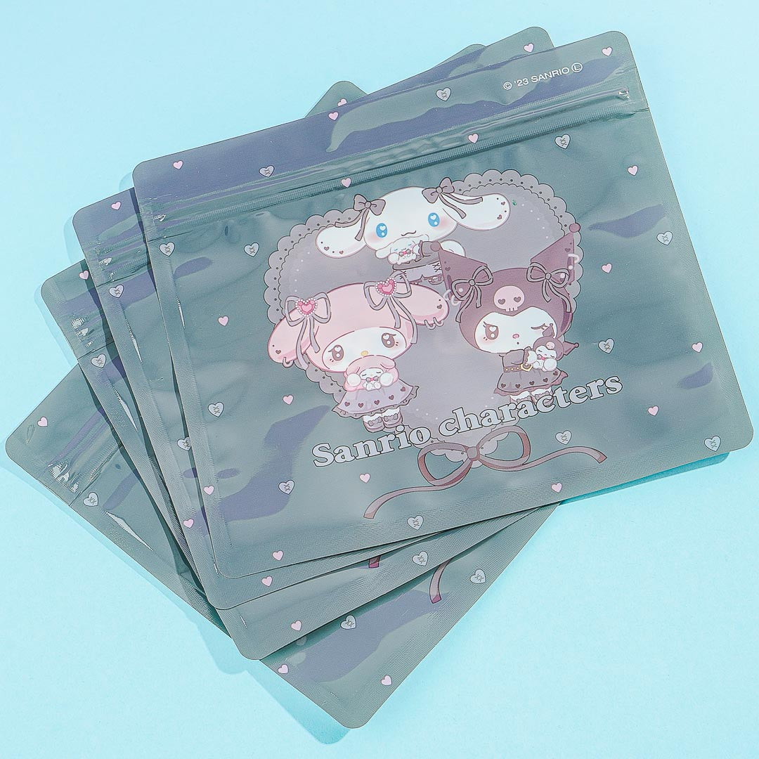 Sanrio Characters Ururu Heart B7 Zip Bag Set - 4 pcs