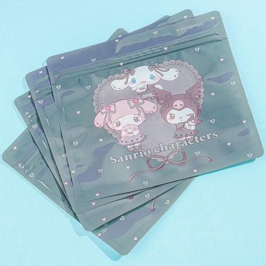 Sanrio Characters Ururu Heart B7 Zip Bag Set - 4 pcs