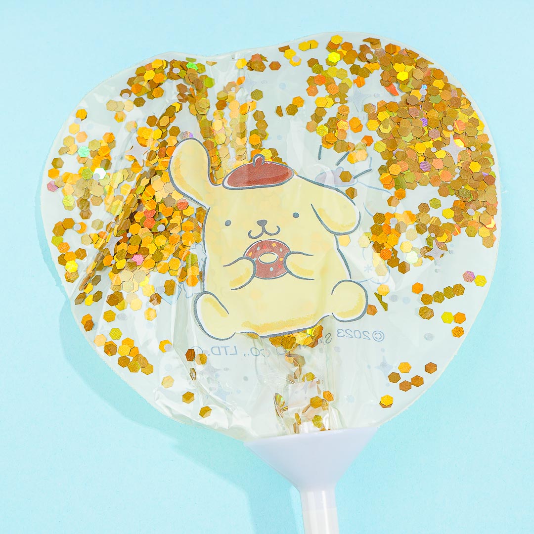 Pompompurin Glittery Heart Stick Balloon