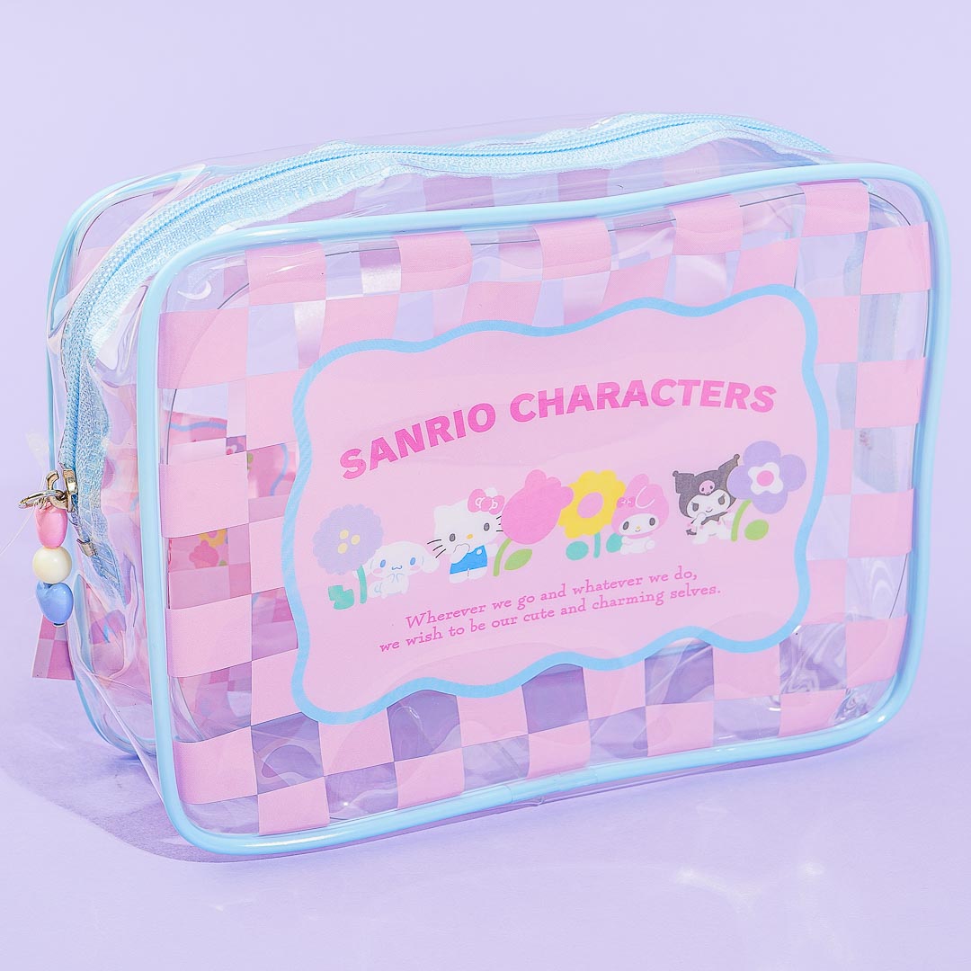 Sanrio Characters Pastel Checker Box Pouch