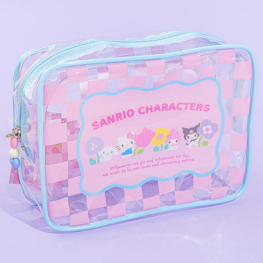 Sanrio Characters Pastel Checker Box Pouch
