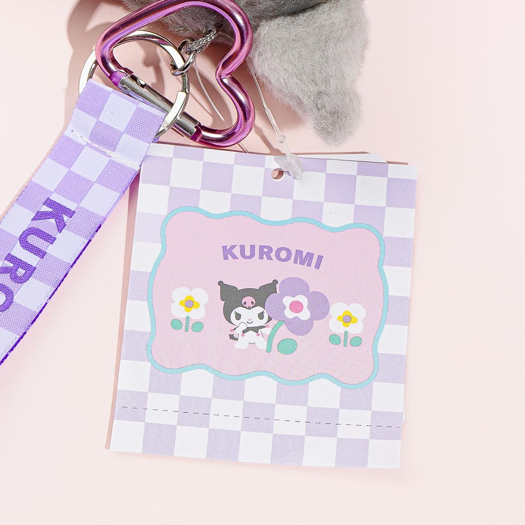 Kuromi Pastel Checker Plush Charm