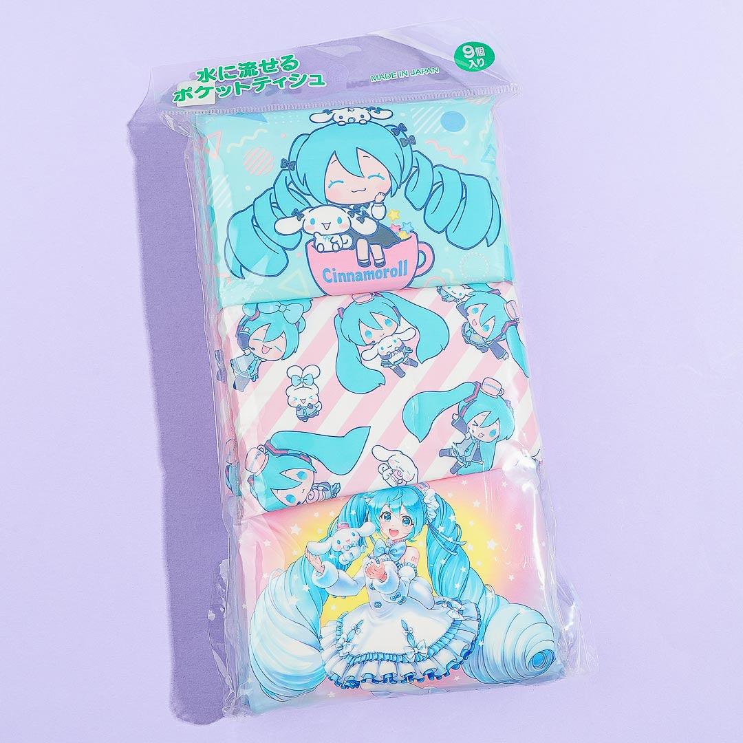 Cinnamoroll x Hatsune Miku Pocket Tissue Set - 3 pcs