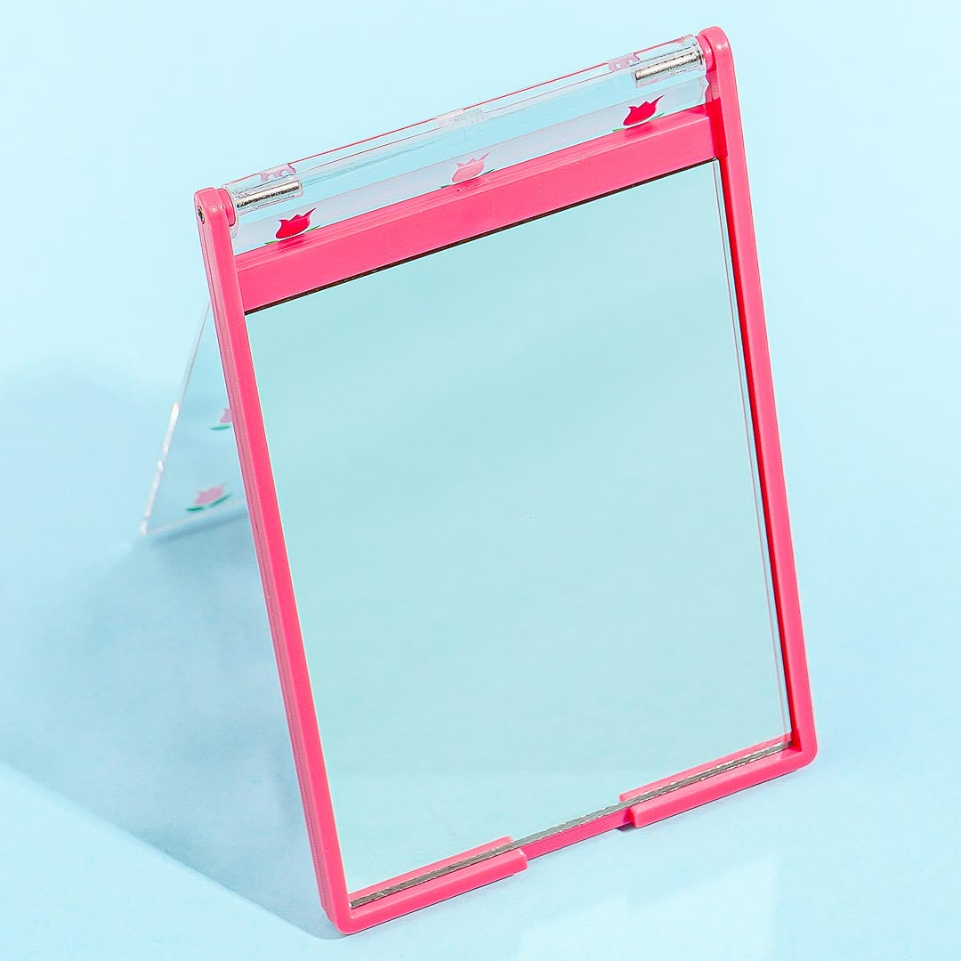 Marron Cream Tulip Love Folding Mirror - Small