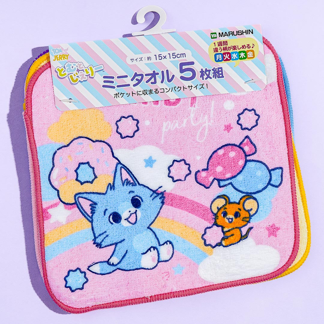 Tom & Jerry Candy Party Mini Towel Set - 5 pcs