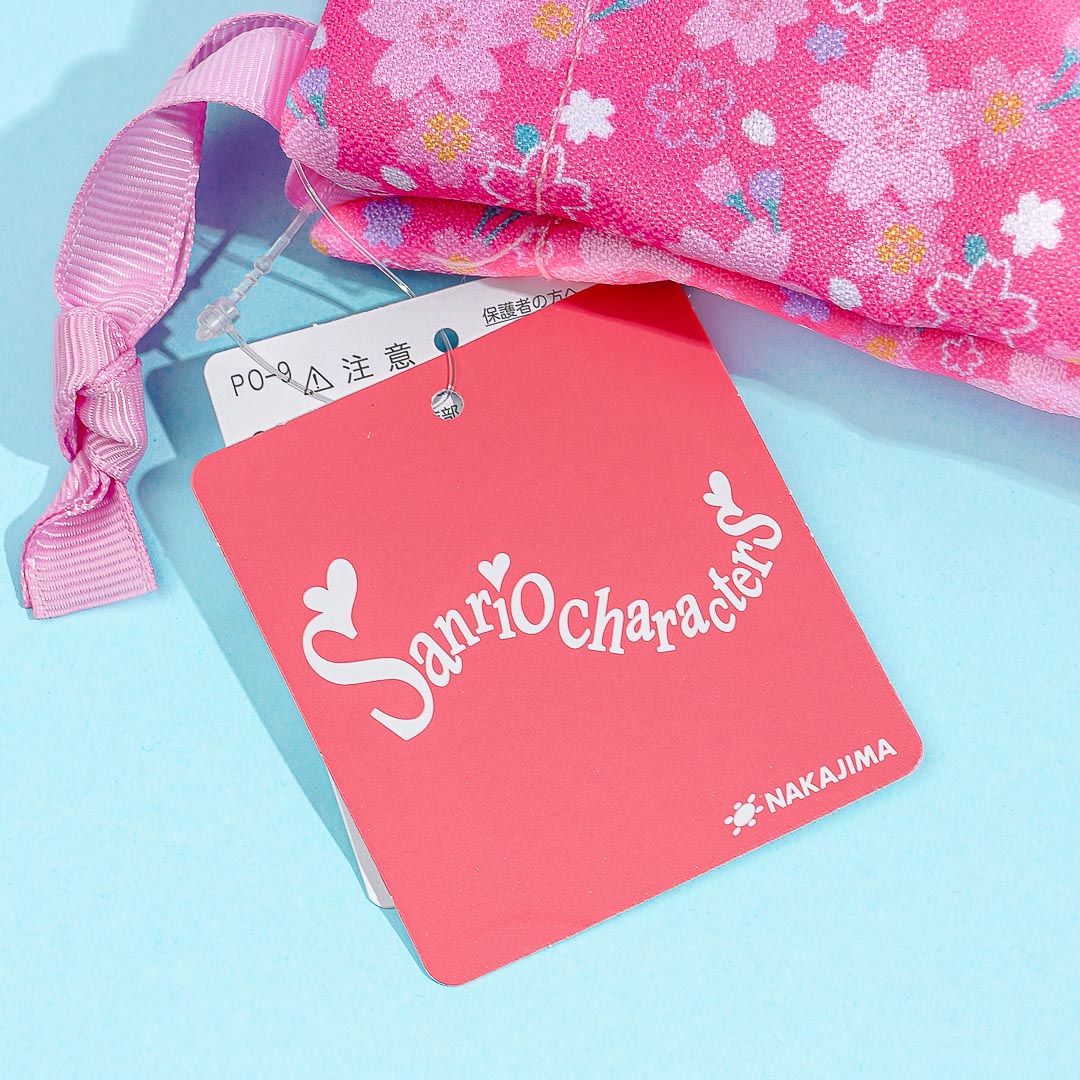 My Melody Sakura Kimono Drawstring Pouch With Plushie Head Charm