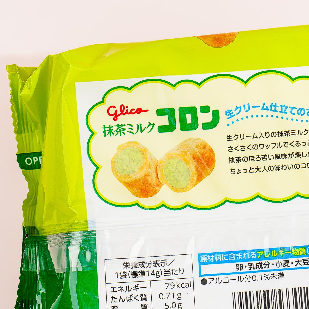 Glico Collon Biscuit Roll Family Pack - Matcha Milk