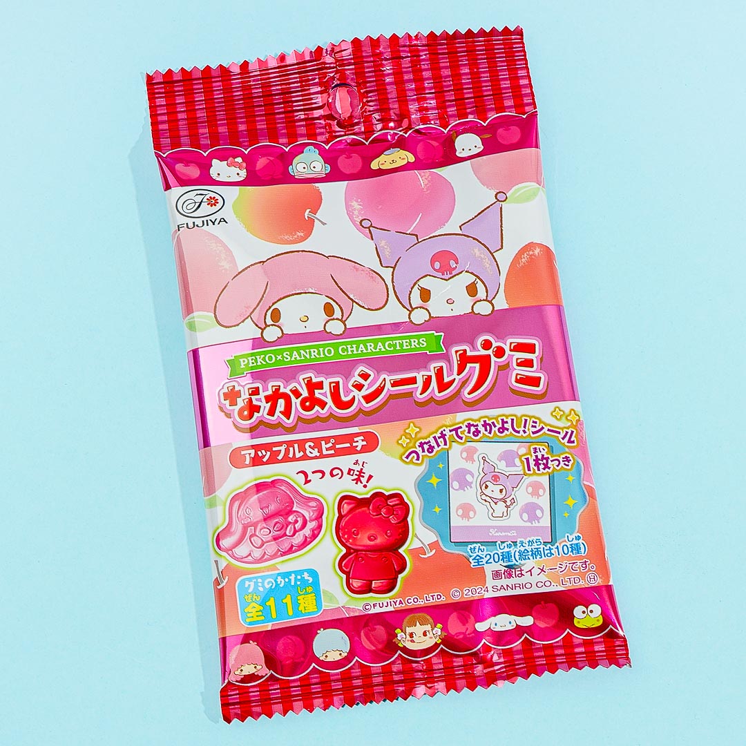 Peko-Chan x Sanrio Characters Nakayoshi Seal Gummy - Apple & Peach