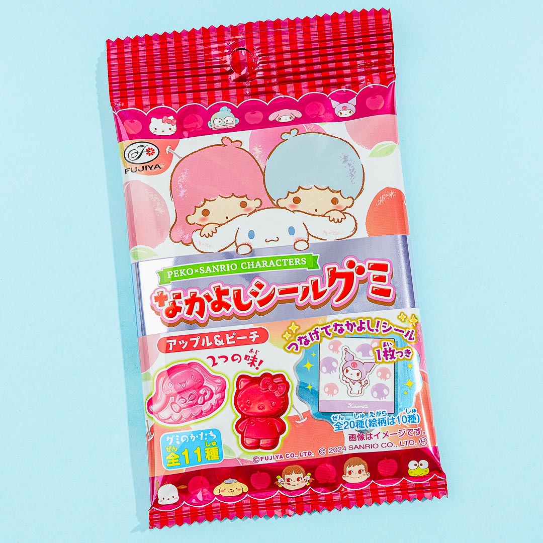Peko-Chan x Sanrio Characters Nakayoshi Seal Gummy - Apple & Peach