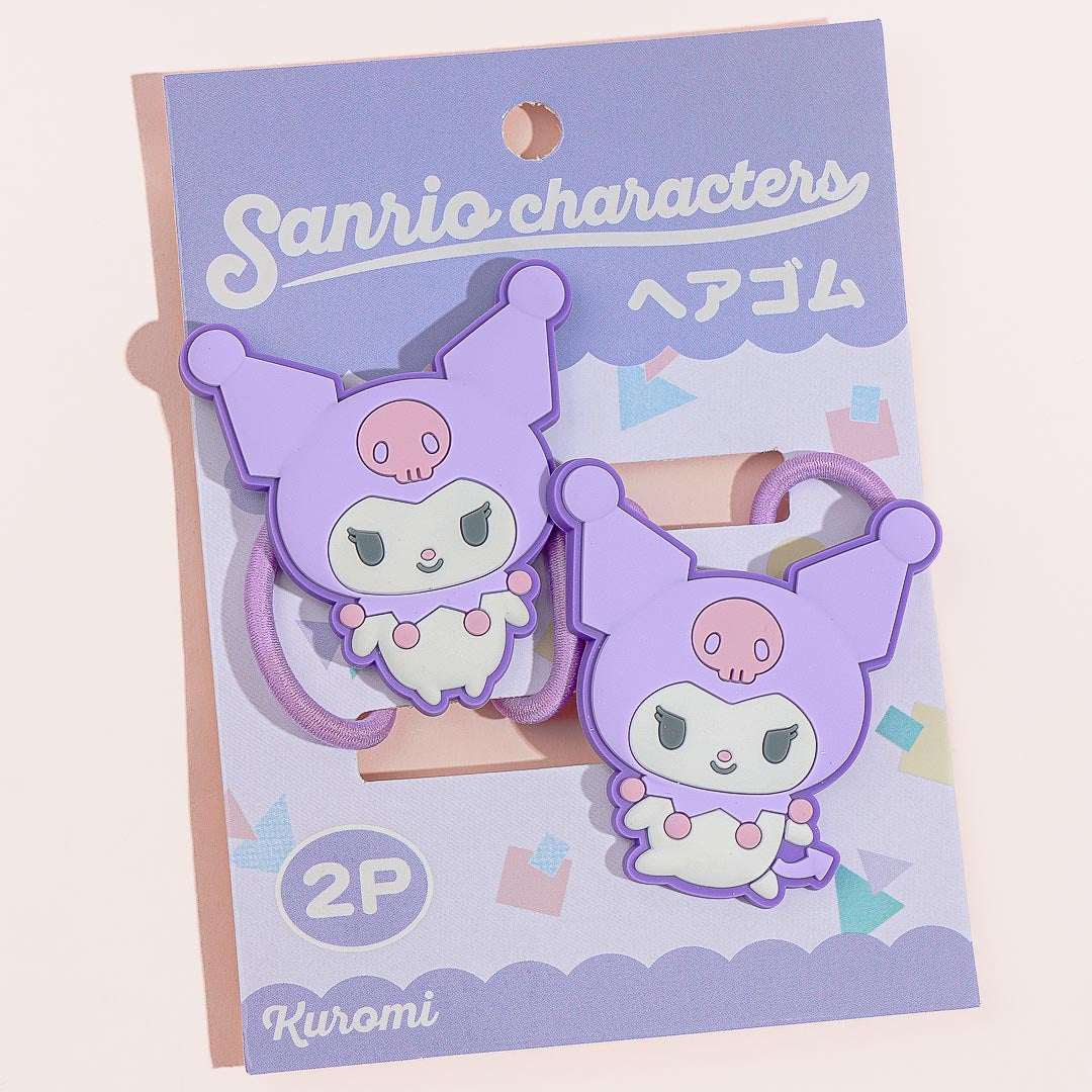 Kuromi Rubber Charm Hair Tie Set