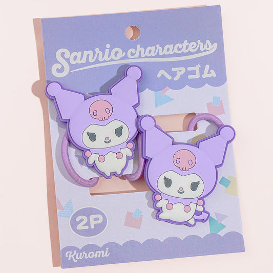 Kuromi Rubber Charm Hair Tie Set