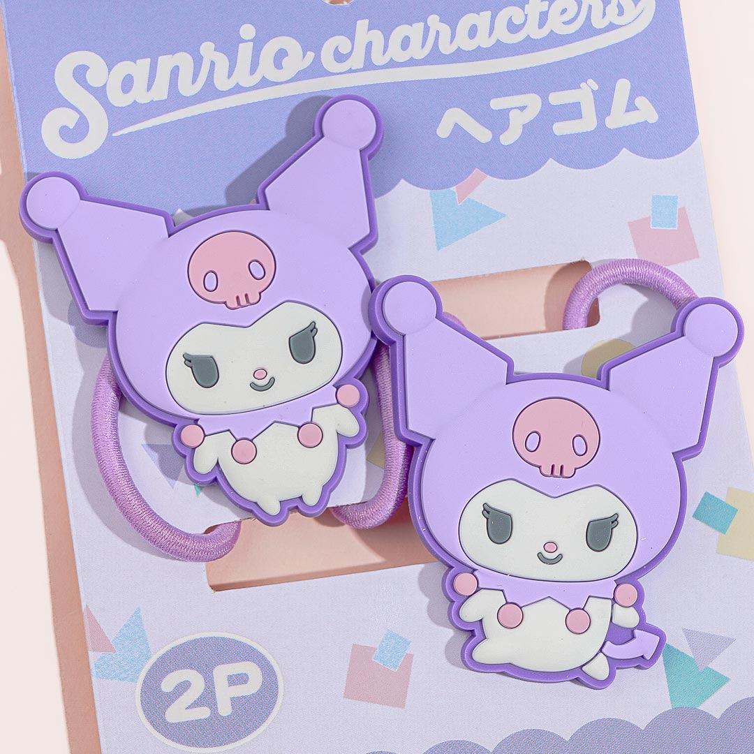 Kuromi Rubber Charm Hair Tie Set