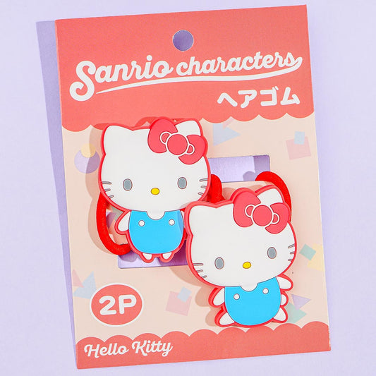 Hello Kitty Rubber Charm Hair Tie Set