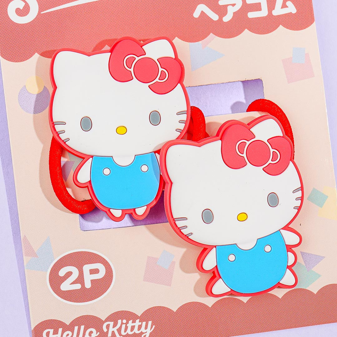 Hello Kitty Rubber Charm Hair Tie Set