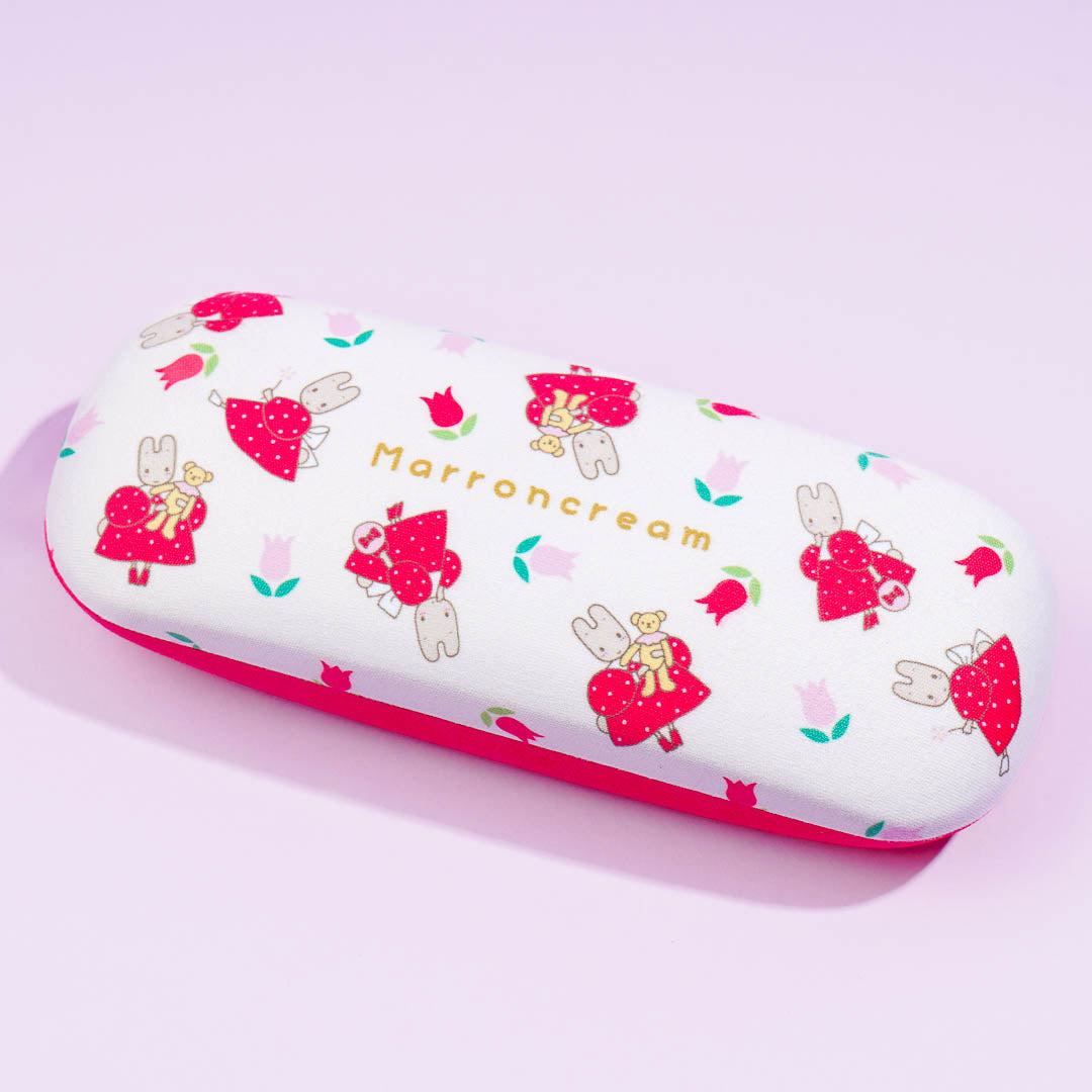Marron Cream Tulip Love Eyeglass Case