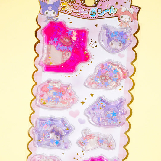 Kuromi & My Melody Water-In Stickers