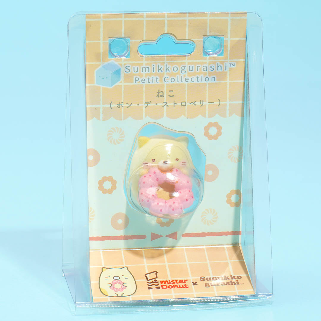 Sumikko Gurashi x Mister Donut Petit Figure - Neko & Pon de Strawberry
