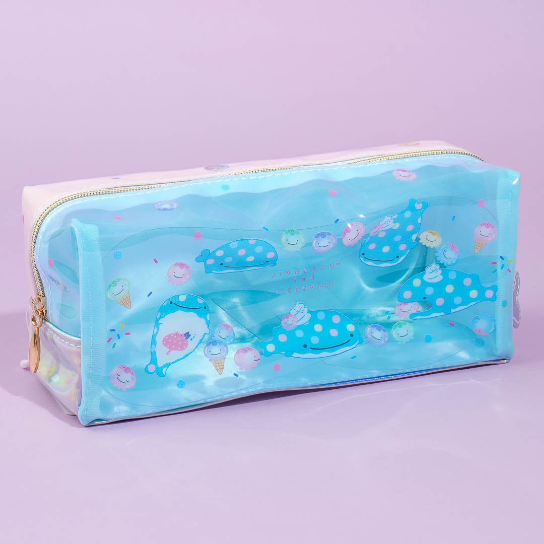 Jinbesan & Icekurage Semi-Transparent Rectangular Pencil Case