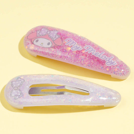 My Melody Glittery Clip Set - 2 pcs