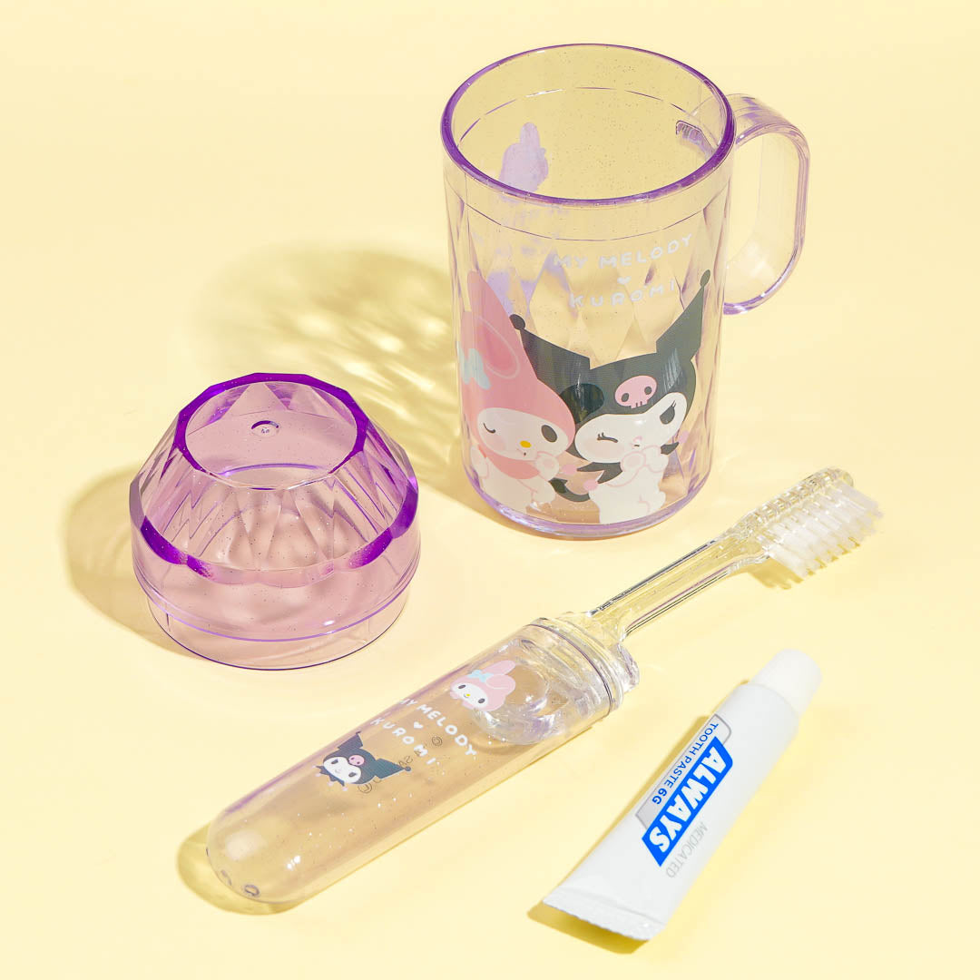 My Melody x Kuromi Mugyutto Toothbrush & Cup Set