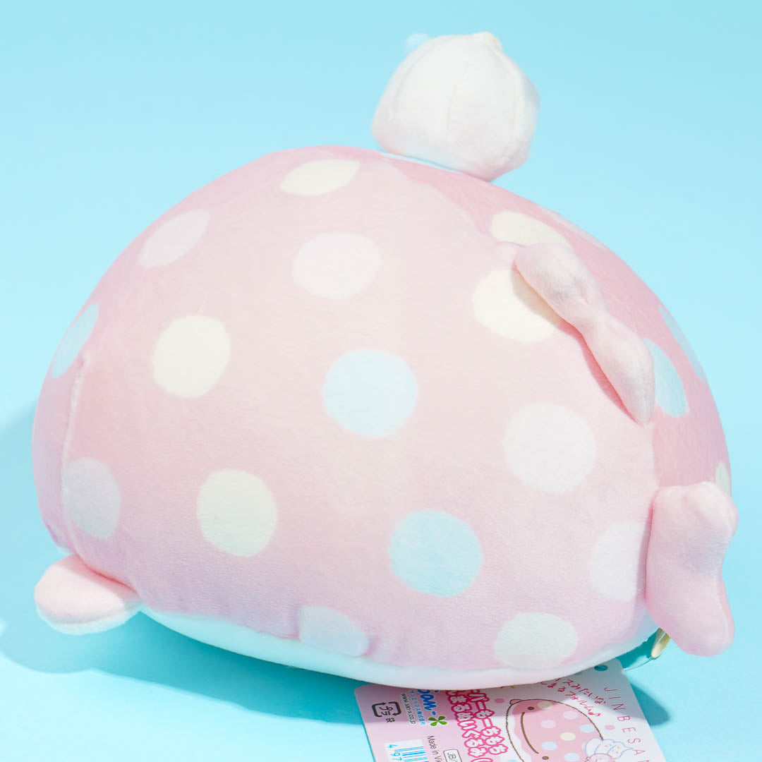 Jinbesan & Icekurage Super Mochi-Mochi Plushie - Pink Jinbesan / Small