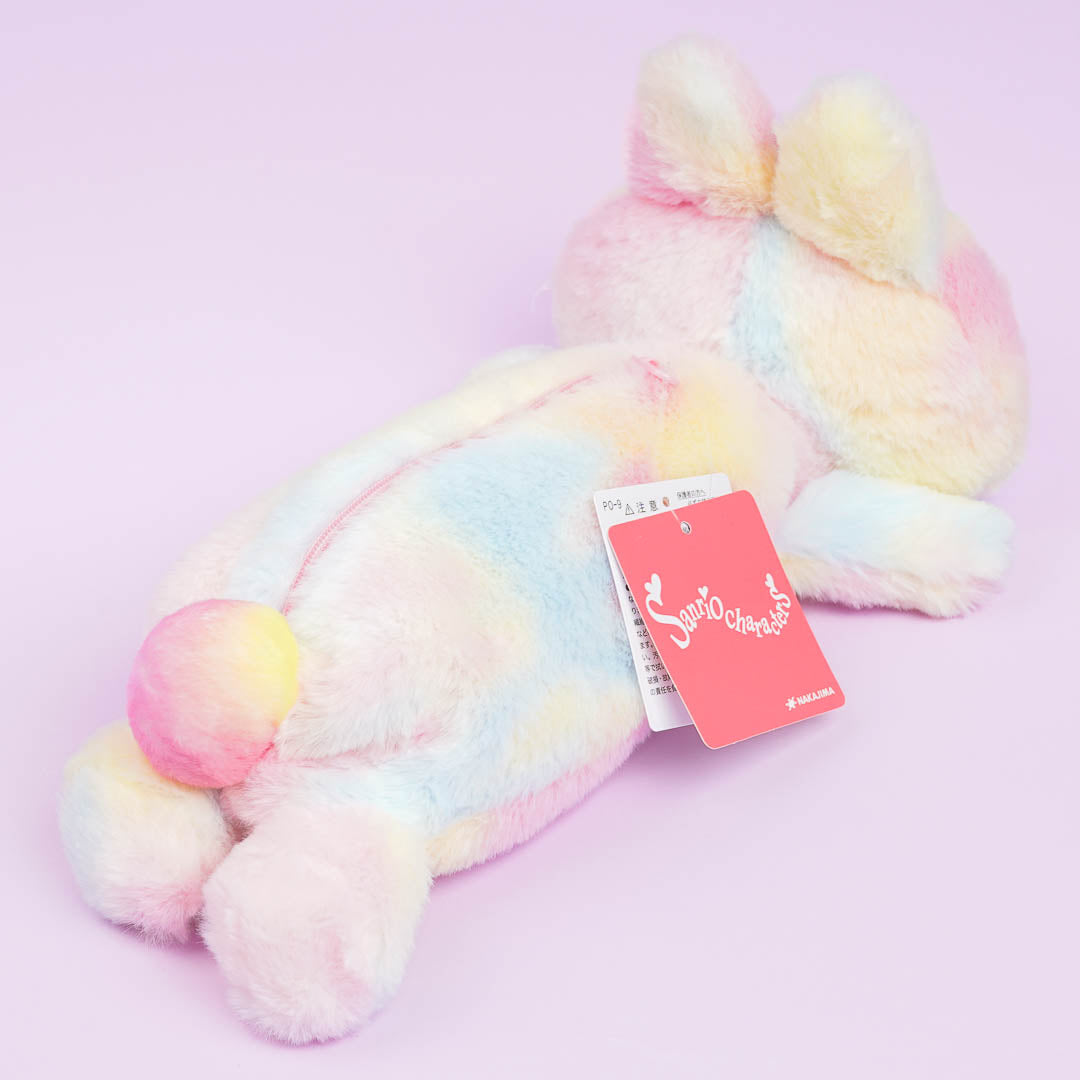 Hello Kitty Gradient Bunny Plushie Pencil Case - Rainbow