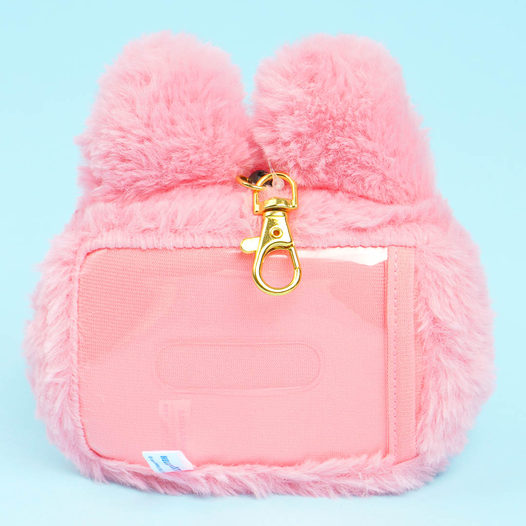 Hello Kitty Gradient Bunny Plushie Card Case & Charm - Pink