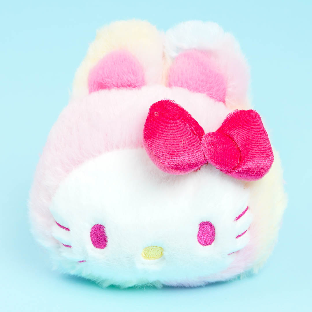 Hello Kitty Gradient Bunny Plushie Card Case & Charm - Rainbow