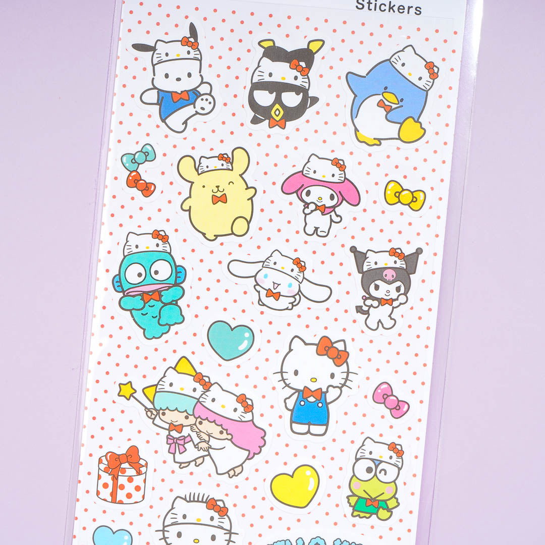 Hello Kitty 50th Anniversary Sticker Sheet - Sanrio Friends