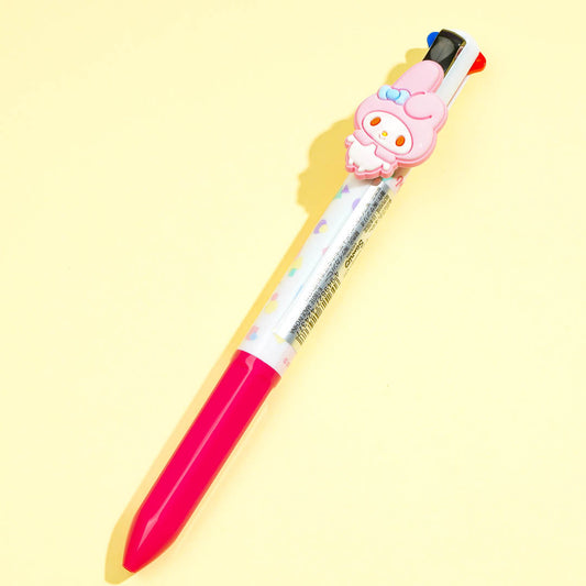 My Melody Rubber Charm 4-Color Ballpen