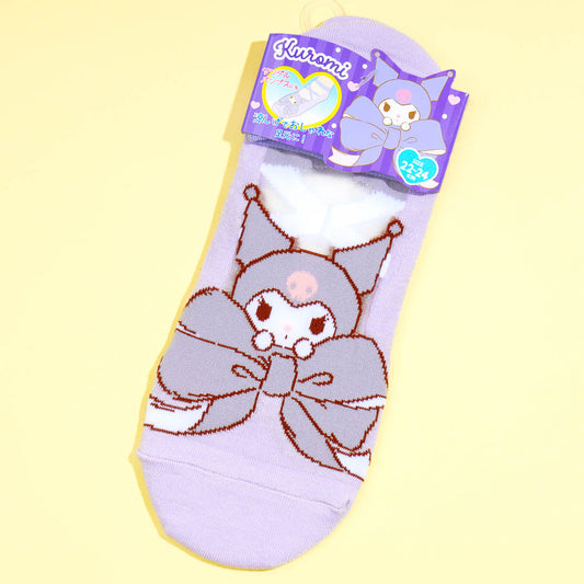 Kuromi Ribbon Love See-Through Socks