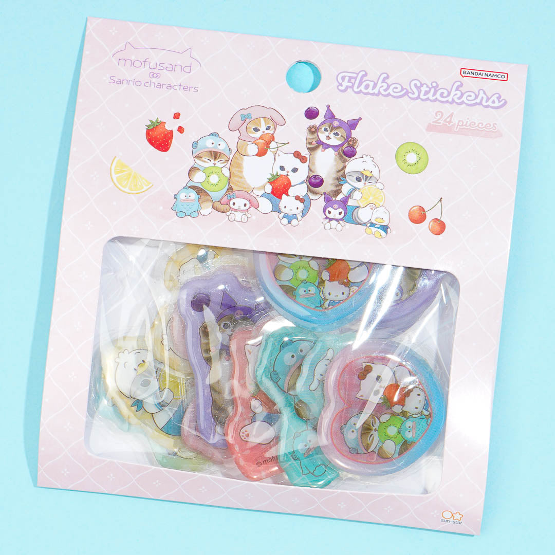 Mofusand x Sanrio Characters Puffy Sticker Flakes