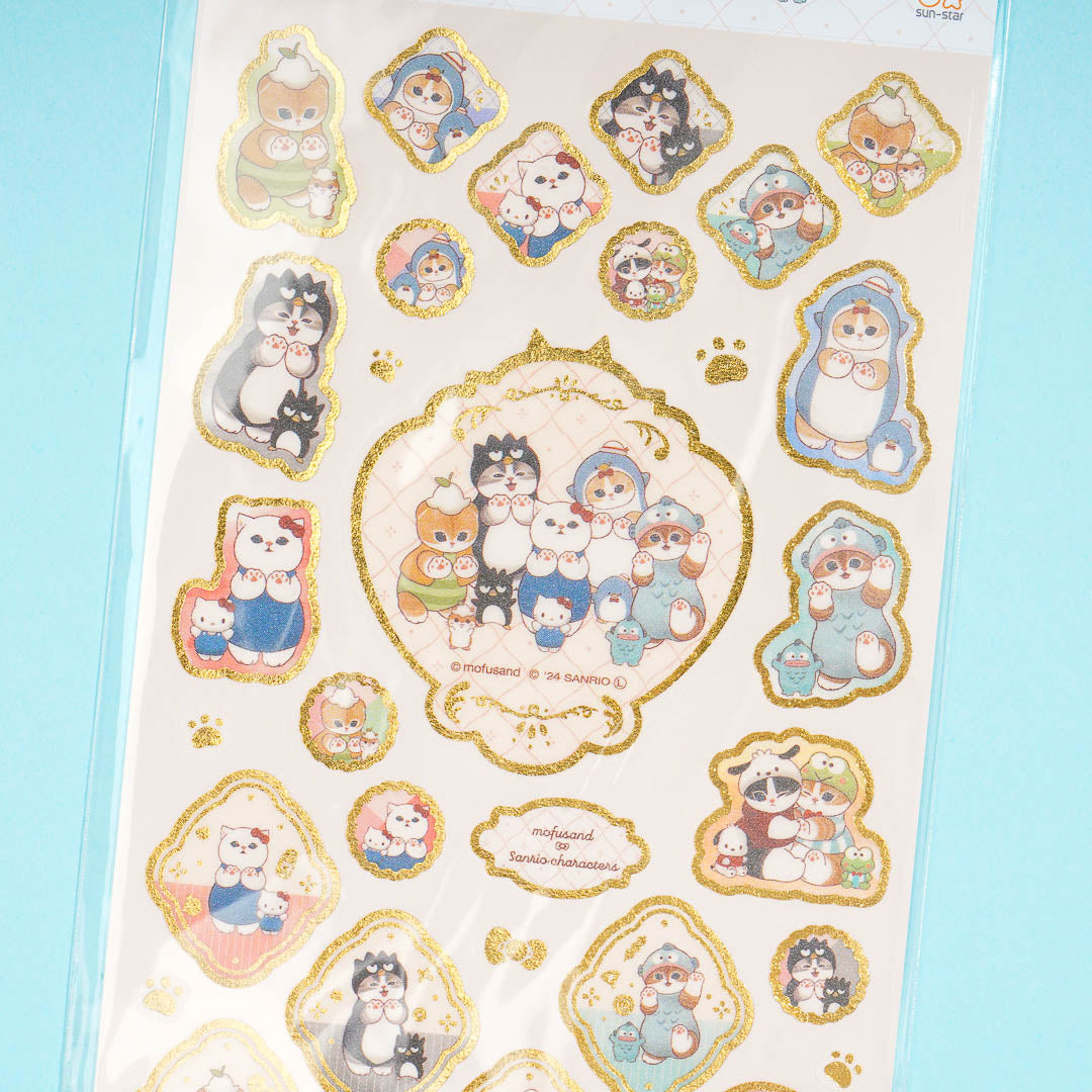 Mofusand x Sanrio Characters Masking Stickers
