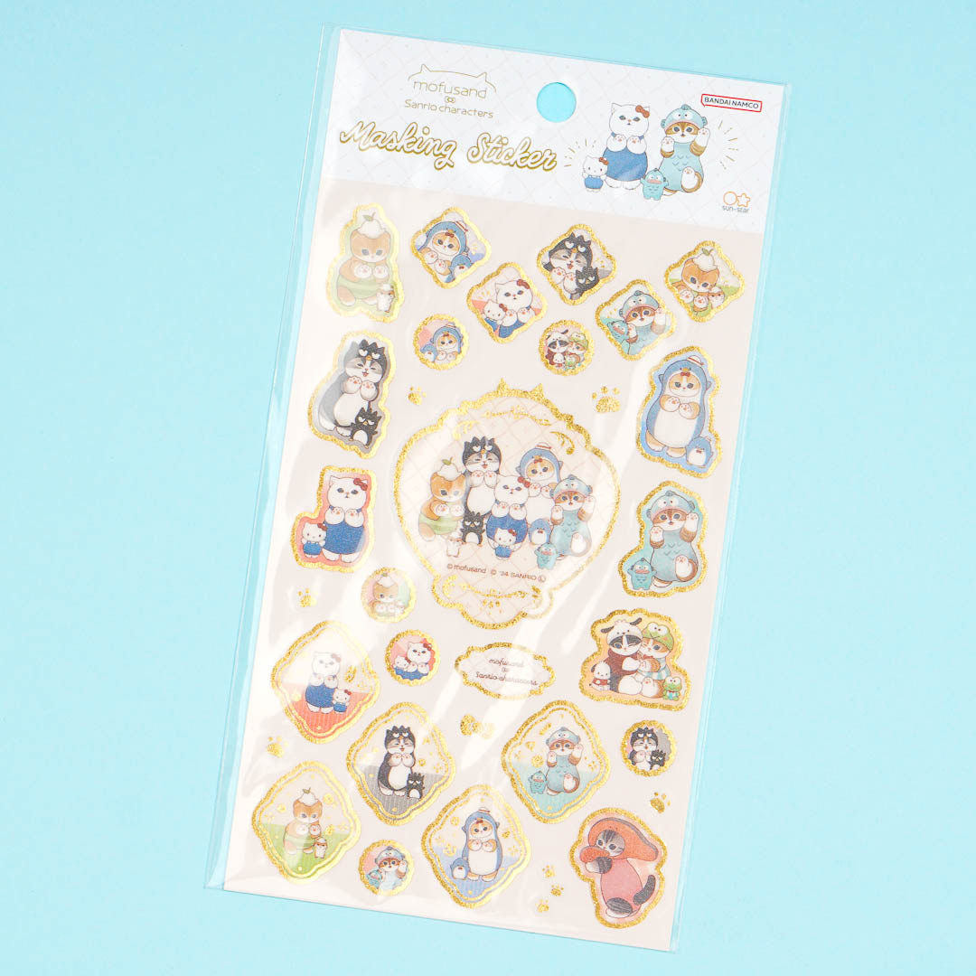 Mofusand x Sanrio Characters Masking Stickers
