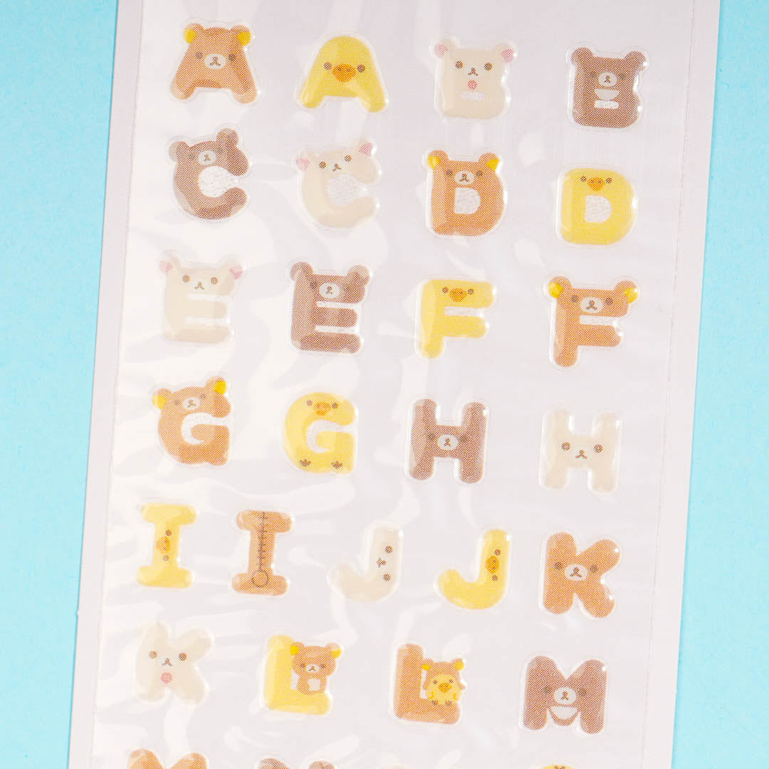 Rilakkuma Choose Friends Alphabet Stickers