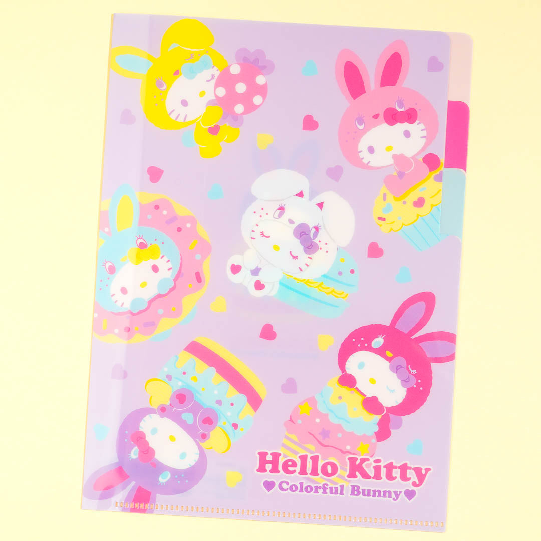 Hello Kitty Colorful Bunny Multi-Slot A5 File Folder