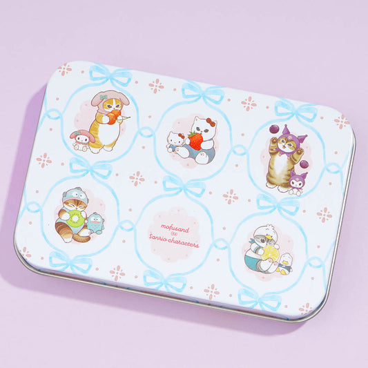 Mofusand x Sanrio Characters Memo Pad With Tin Case