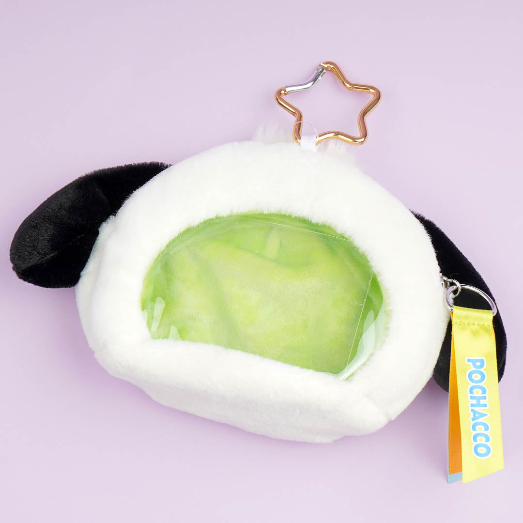 Pochacco Face Plushie Pouch With Window