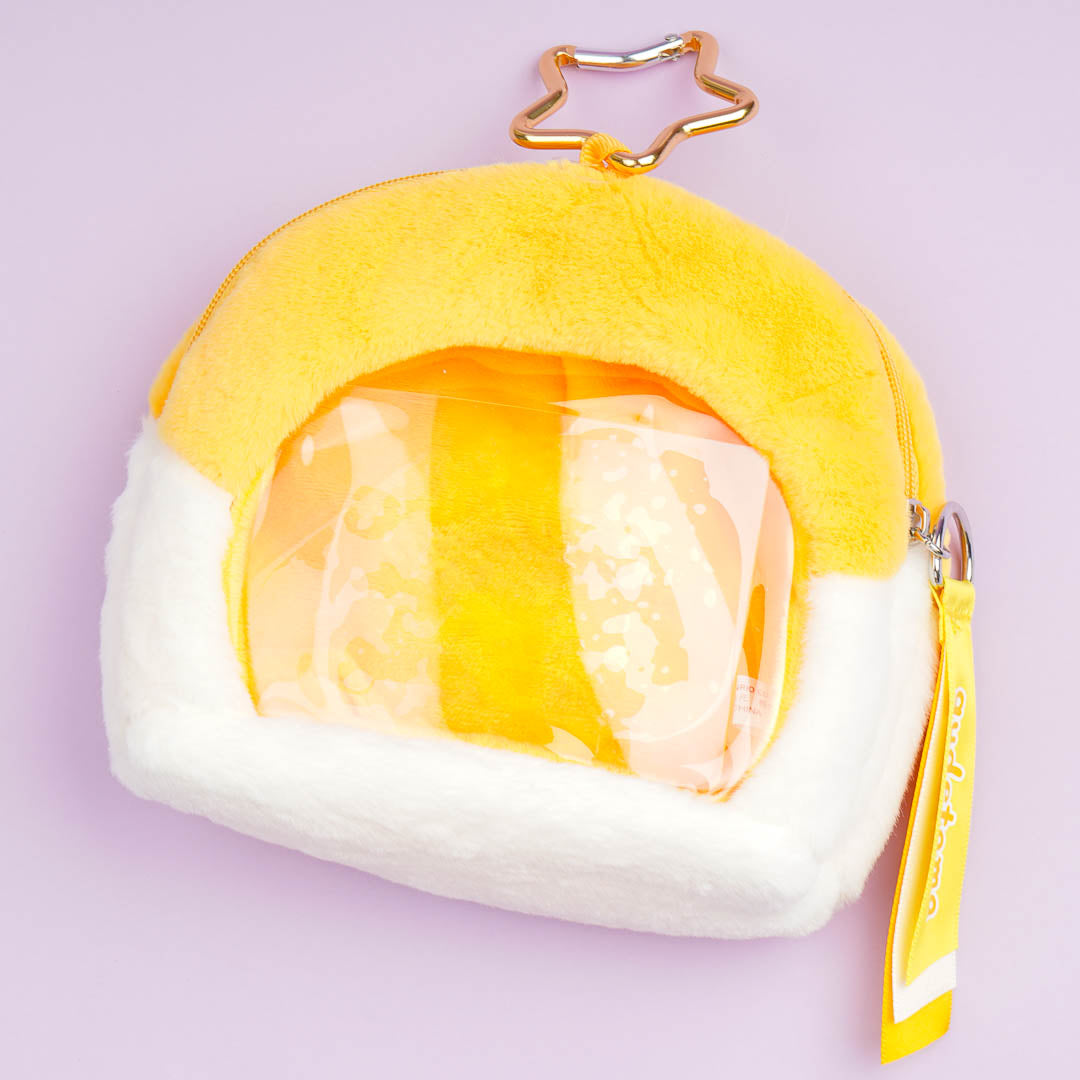 Gudetama Face Plushie Pouch With Window