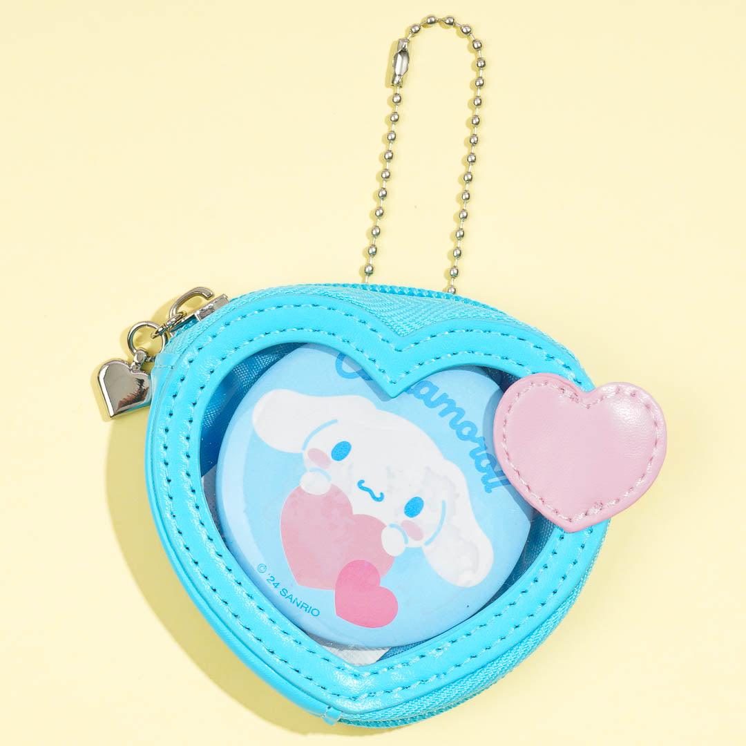 Cinnamoroll Colorful Heart Mini Pouch & Badge Set