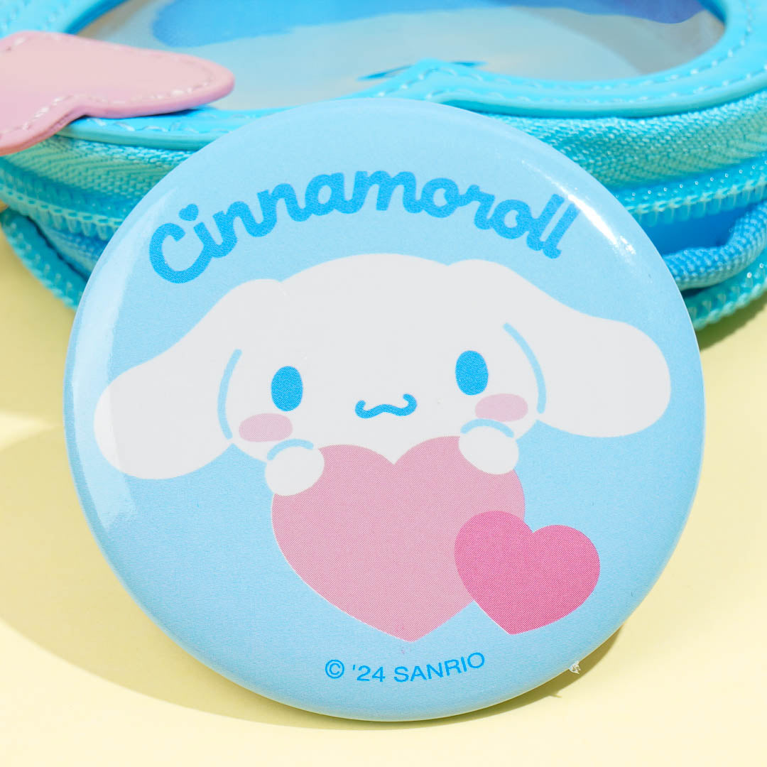 Cinnamoroll Colorful Heart Mini Pouch & Badge Set