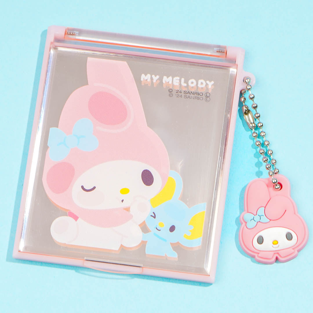 My Melody & Flat Compact Mirror With Charm