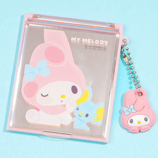 My Melody & Flat Compact Mirror With Charm