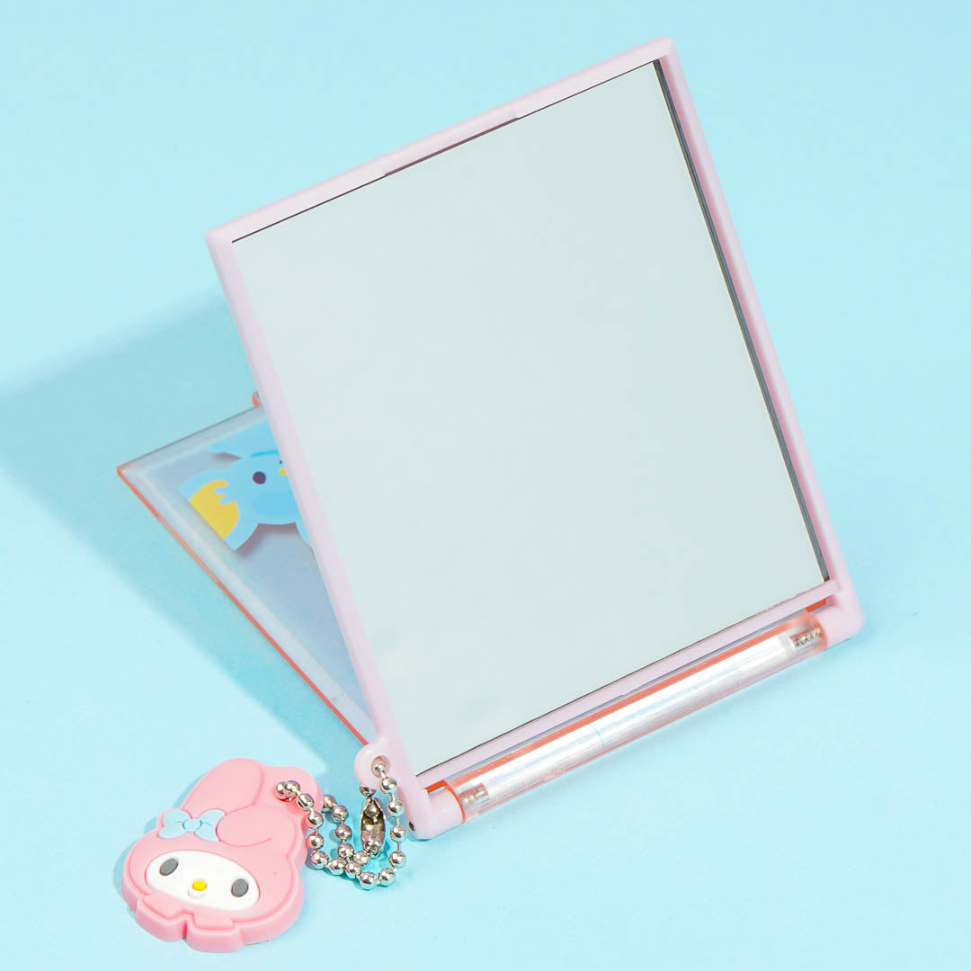 My Melody & Flat Compact Mirror With Charm