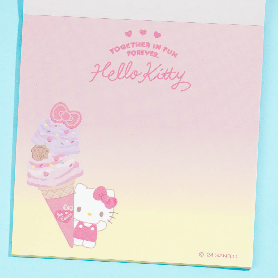 Hello Kitty Ice Cream Party Memo Pad