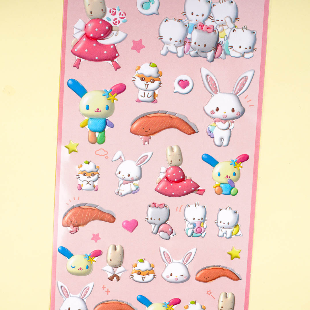 Sanrio Characters Pose Party Puffy Stickers