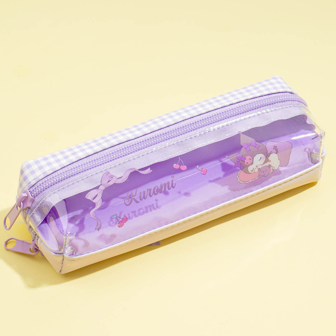 Kuromi Sleepy Twin Zipper Pencil Case