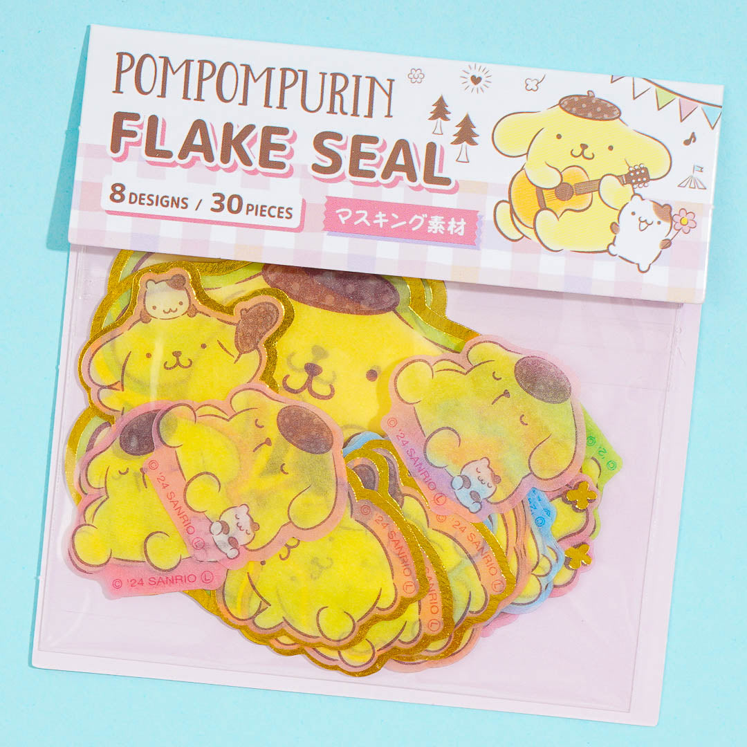 Pompompurin & Muffin Fun Time Flake Stickers