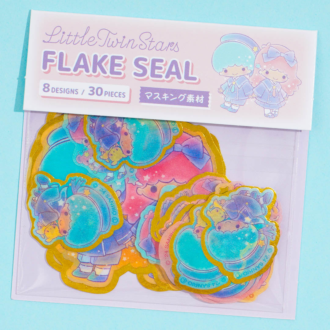Little Twin Stars School Time Flake Stickers